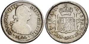 1800. Carlos IV. Santiago. AJ. 1 real. (AC. ... 