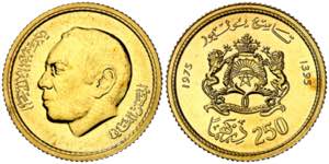 Marruecos. AH 1395/1975. Al-Hassan II. 250 ... 