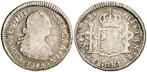 1805. Carlos IV. Santiago. FJ. 1 real. (AC. ... 