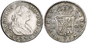 1807. Carlos IV. Sevilla. CN. 1 real. (AC. ... 