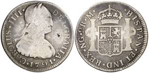 1791. Carlos IV. Guatemala. M. 2 reales. ... 