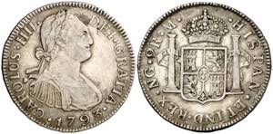 1793. Carlos IV. Guatemala. M. 2 reales. ... 