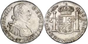1794. Carlos IV. Guatemala. M. 2 reales. ... 