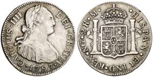 1797. Carlos IV. Guatemala. M. 2 reales. ... 