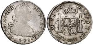 1791. Carlos IV. Lima. IJ. 2 reales. (AC. ... 