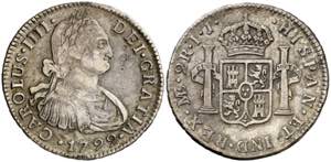 1792. Carlos IV. Lima. IJ. 2 reales. (AC. ... 