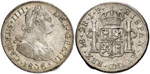 1806. Carlos IV. Lima. JP. 2 reales. (AC. ... 