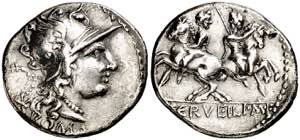 (hacia 136 a.C.). Gens Servilia. Denario. ... 