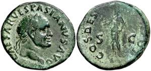(70 d.C.). Vespasiano. Tarraco. As. (Spink ... 