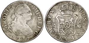 1792. Carlos IV. Madrid. MF. 2 reales. (AC. ... 
