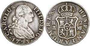 1793. Carlos IV. Madrid. MF. 2 reales. (AC. ... 