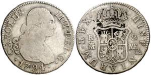 1794. Carlos IV. Madrid. MF. 2 reales. (AC. ... 