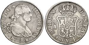 1795. Carlos IV. Madrid. MF. 2 reales. (AC. ... 
