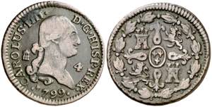1799. Carlos IV. Segovia. 4 maravedís. (AC. ... 
