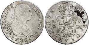 1796. Carlos IV. Madrid. MF. 2 reales. (AC. ... 