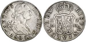 1800. Carlos IV. Madrid. FA. 2 reales. (AC. ... 