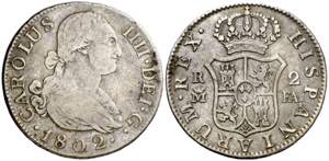 1802. Carlos IV. Madrid. FA. 2 reales. (AC. ... 