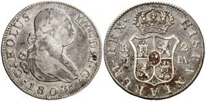 1803. Carlos IV. Madrid. FA. 2 reales. (AC. ... 