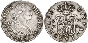 1807. Carlos IV. Madrid. FA. 2 reales. (AC. ... 