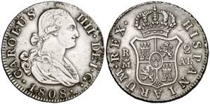 1808. Carlos IV. Madrid. AI. 2 reales. (AC. ... 