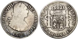 1795. Carlos IV. México. FM. 2 reales. (AC. ... 
