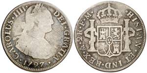 1797. Carlos IV. México. FM. 2 reales. (AC. ... 