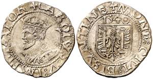1540. Carlos I. Besançon. 1 carlos. (Vti. ... 