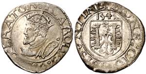 1545. Carlos I. Besançon. 1 carlos. (Vti. ... 