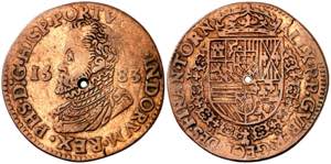 1583. Felipe II. Gante. Jetón. (D. 2955). ... 