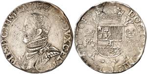 155(...). Felipe II. Nimega. 1 escudo ... 