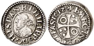 1612. Felipe III. Barcelona. 1/2 croat. (AC. ... 