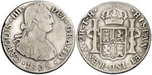 1805. Carlos IV. México. TH. 2 reales. (AC. ... 