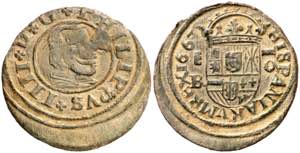 1663. Felipe IV. Segovia. BR. 16 maravedís. ... 
