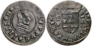 1661. Felipe IV. Sevilla. R.  16 maravedís. ... 