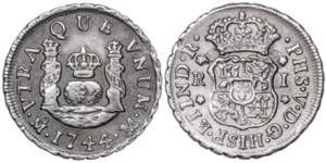 1744. Felipe V. México. M. 1 real. (AC. ... 