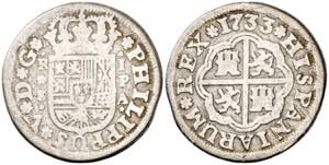 1733. Felipe V. Sevilla. PA. 1 real. (AC. ... 