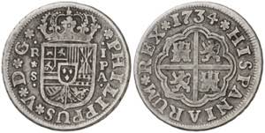 1734. Felipe V. Sevilla. PA. 1 real. (AC. ... 