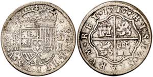 1717. Felipe V. Segovia. J. 2 reales. (AC. ... 