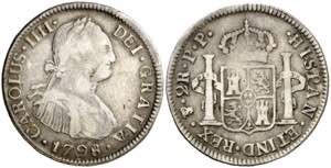 1798. Carlos IV. Potosí. PP. 2 reales. (AC. ... 