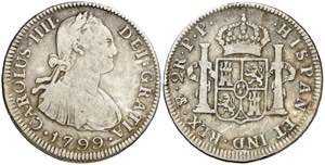 1799. Carlos IV. Potosí. PP. 2 reales. (AC. ... 