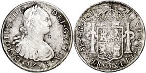 1792. Carlos IV. Lima. IJ. 8 reales. (AC. ... 