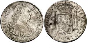 1795. Carlos IV. Lima. IJ. 8 reales. (AC. ... 