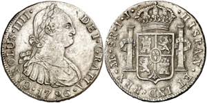 1796. Carlos IV. Lima. IJ. 8 reales. (AC. ... 