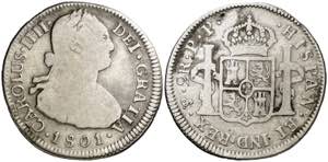 1801. Carlos IV. Potosí. PP. 2 reales. (AC. ... 
