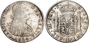 1804. Carlos IV. Lima. JP. 8 reales. (AC. ... 