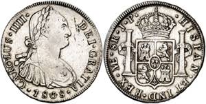 1808. Carlos IV. Lima. JP. 8 reales. (AC. ... 