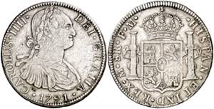 1791. Carlos IV. México. FM. 8 reales. (AC. ... 