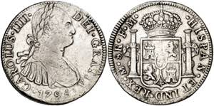 1795. Carlos IV. México. FM. 8 reales. (AC. ... 