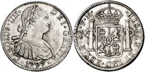 1797. Carlos IV. México. FM. 8 reales. (AC. ... 