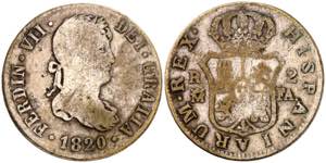 1820. Fernando VII. Madrid. FA. 2 reales. ... 